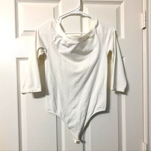 Wolford Tuckernuck Vintage Body suit Long Sleeve White